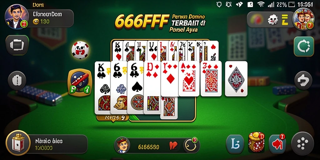 Screenshot gameplay menunjukkan pengalaman menarik bermain Domino di 666FF.