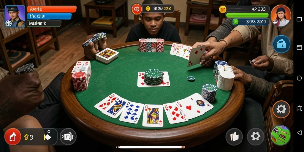 Tampilan menarik dari gameplay Gaple di API33.