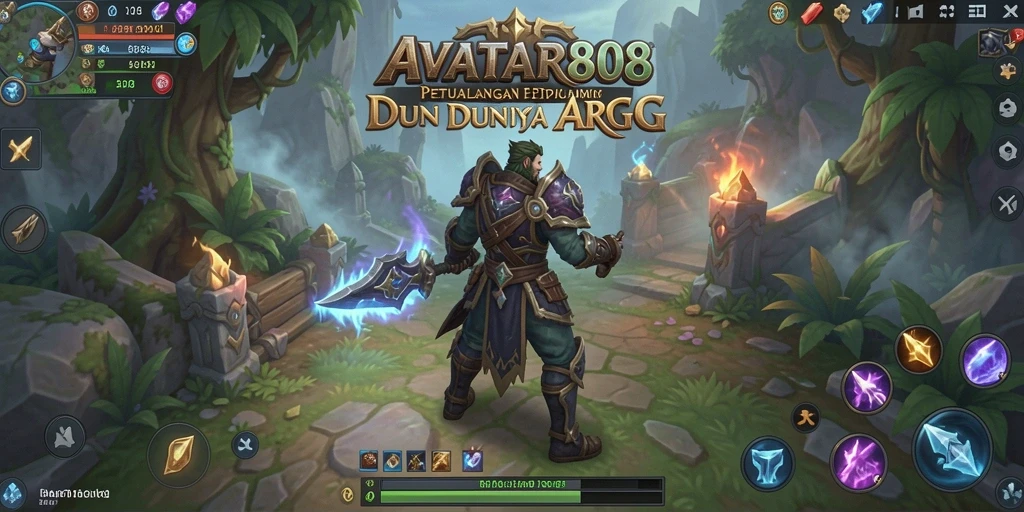 Tampilan gameplay mendebarkan dan penuh aksi dari ARPG AVATAR808.