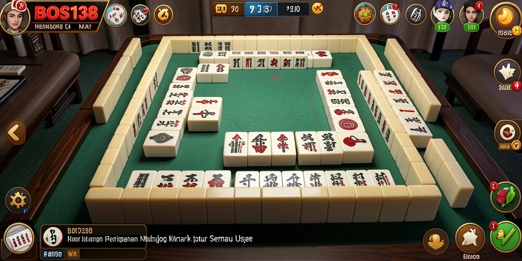 Tampilan gameplay menarik dari BOS138 saat bermain Mahjong.