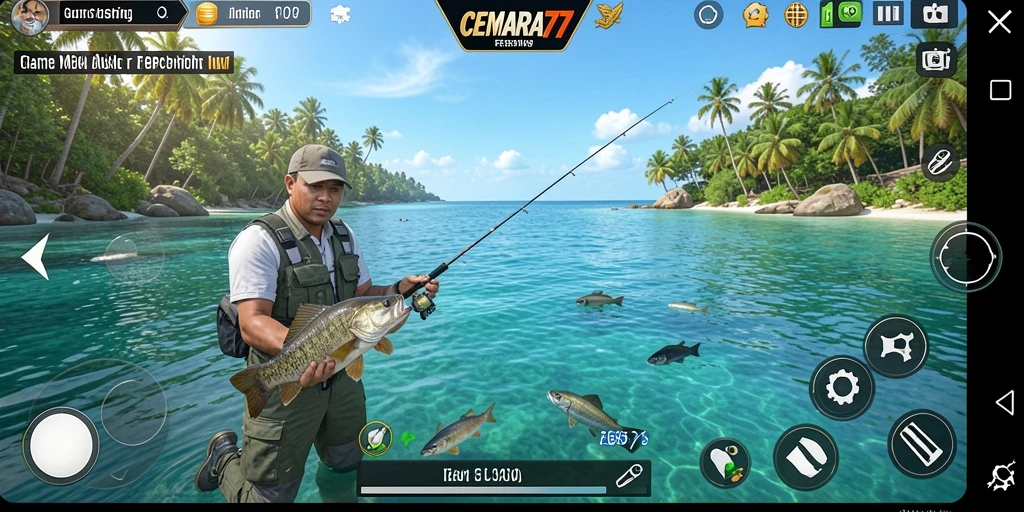 Gameplay CEMARA77 yang menarik dengan berbagai tempat memancing.