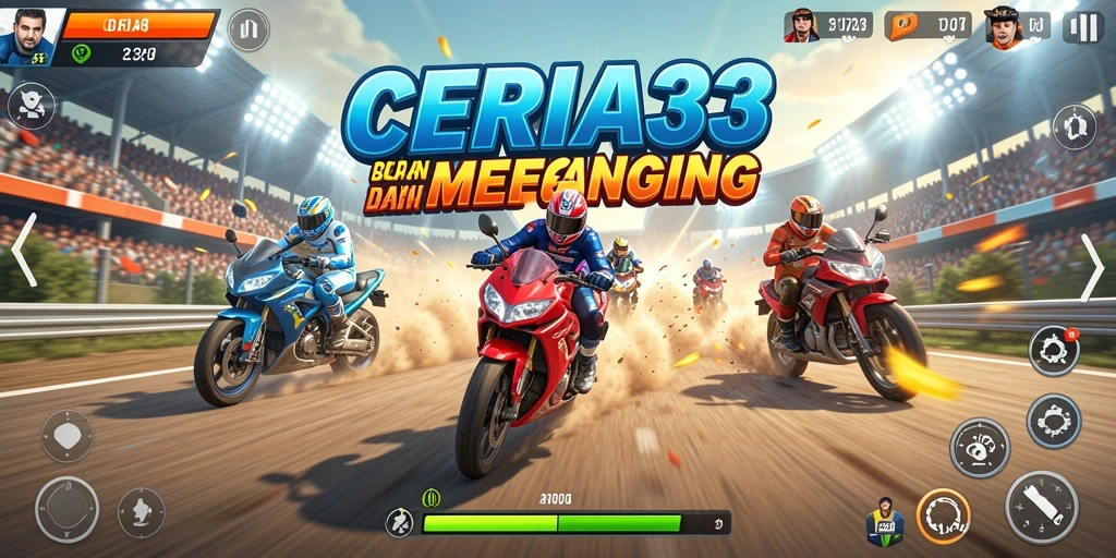 Gameplay seru balapan mobil di CERIA33 dengan grafis menawan.