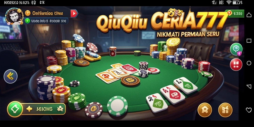 Tampilan gameplay QiuQiu yang seru dan menantang.