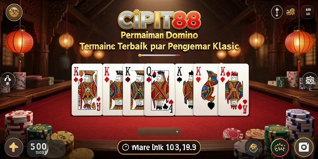 Screenshot menunjukkan pemain menikmati permainan Domino di CIPIT88.