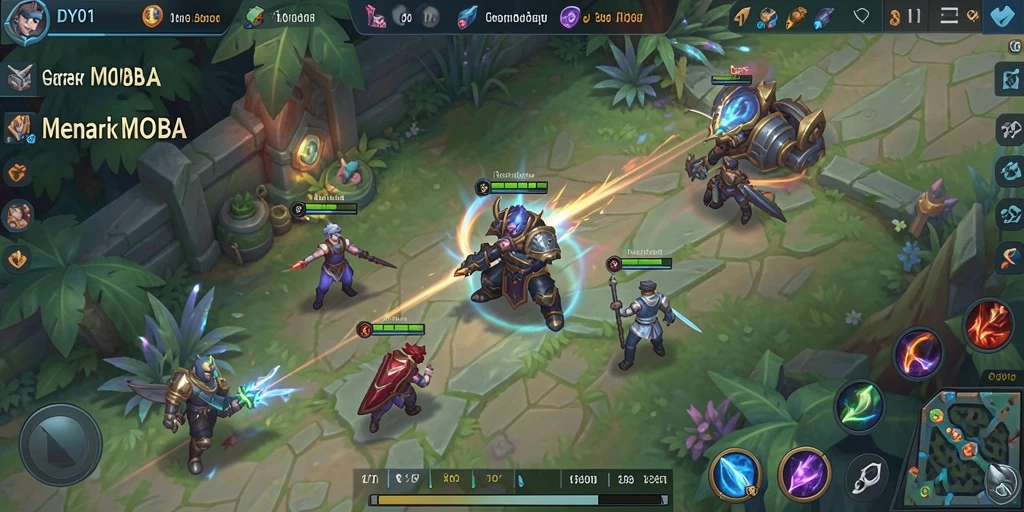 Tampilan gameplay seru dengan aksi pertempuran yang intens.