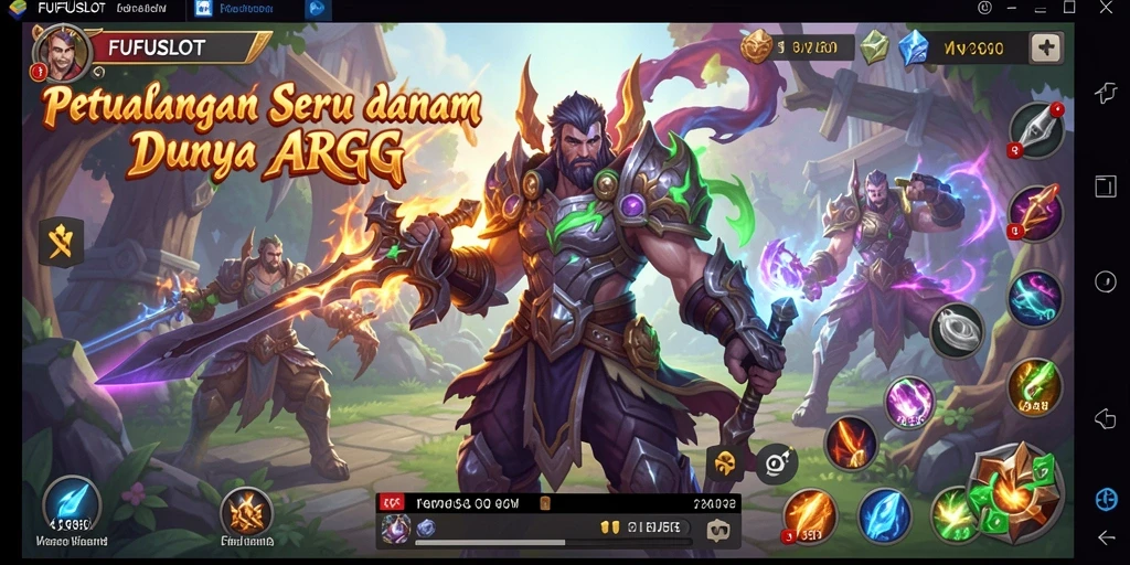 Tampilan gameplay seru dalam FUFUSLOT dengan pertarungan ARPG.