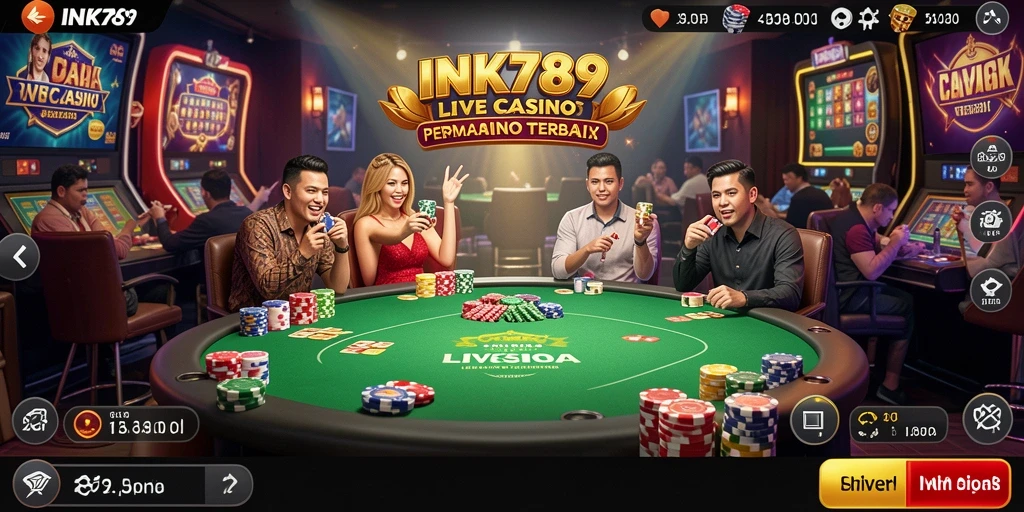 Tampilan menarik gameplay Live Casino di INK789.