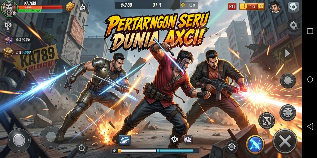Tangkapan layar KA789 menampilkan pertarungan mendebarkan dengan grafis memukau.