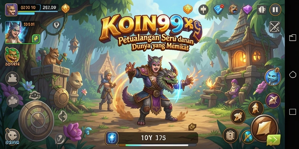 Tampilan gameplay <strong>KOIN99</strong> saat menjelajahi dunia petualangan yang sangat menarik.
