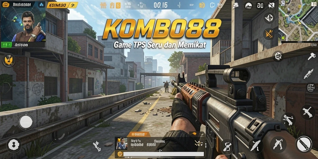 Tampilan gameplay mendebarkan dari KOMBO88 dalam aksi TPS.