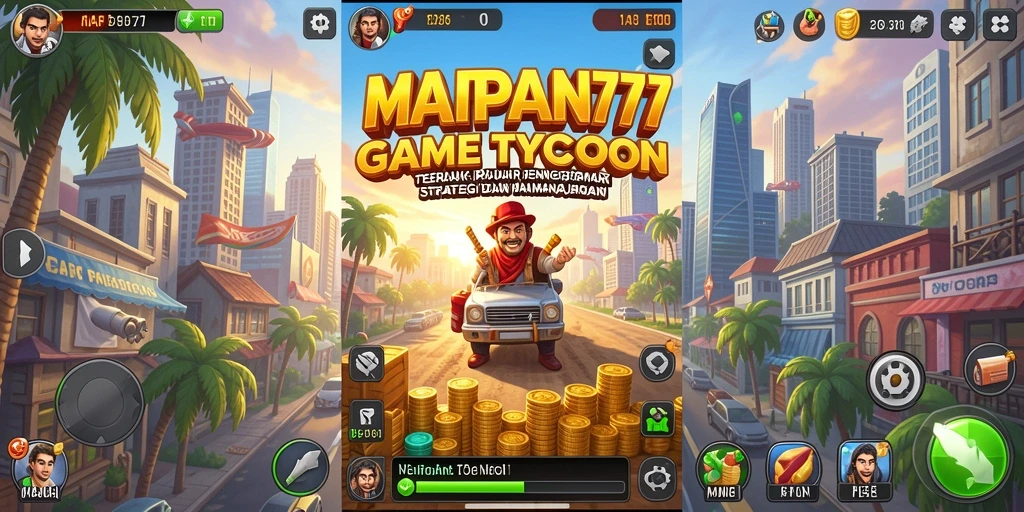 Screenshot menunjukkan gameplay menarik dalam mengelola bisnis Tycoon.
