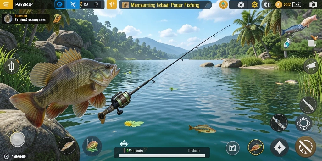 Screenshot gameplay PAKARJP menampilkan keseruan memancing yang menakjubkan.