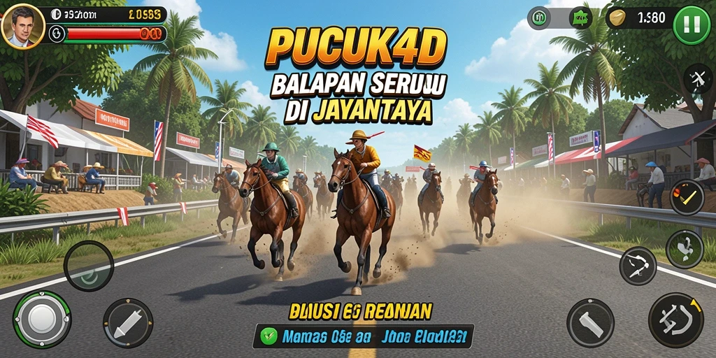 Tampilan gameplay balapan yang mendebarkan di PUCUK4D.