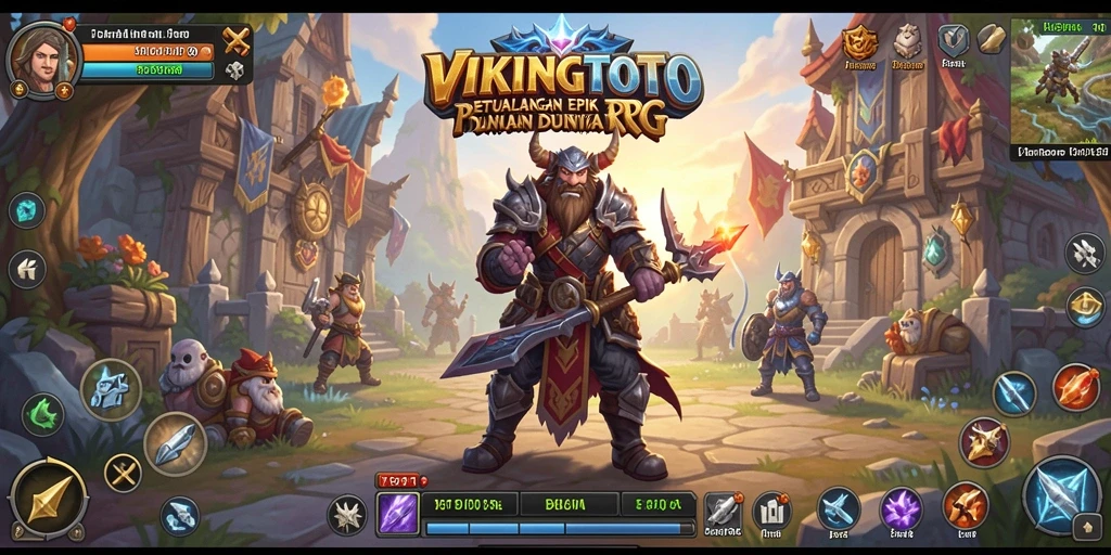 Screenshot gameplay VIKINGTOTO menampilkan aksi pertarungan yang mendebarkan.